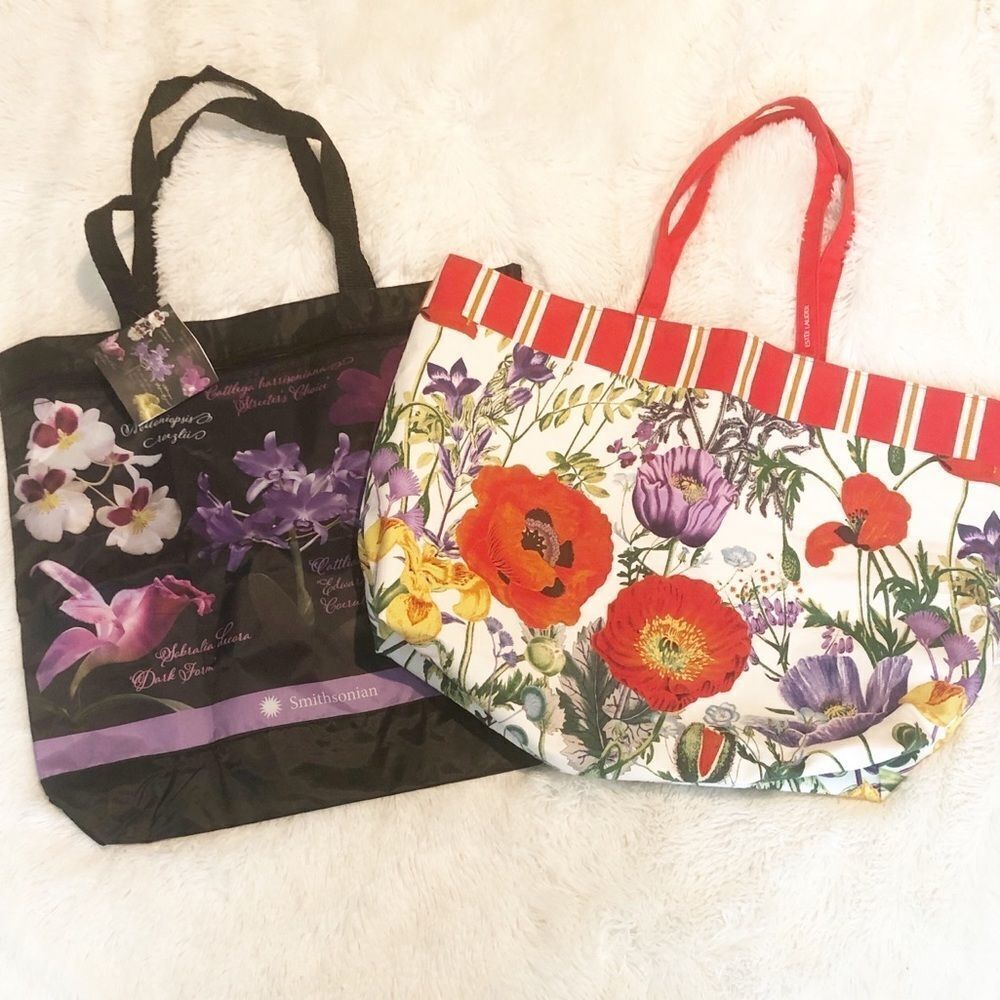 Smithsonian garden orchid collection tote + 1